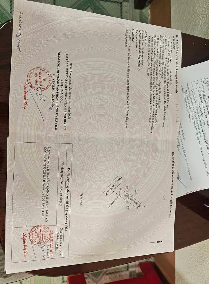 Đất thổ cư Tân Định, Bắc Tân Uyên 125m² giá chỉ 1.25 tỷ - Đầu tư sinh lời!