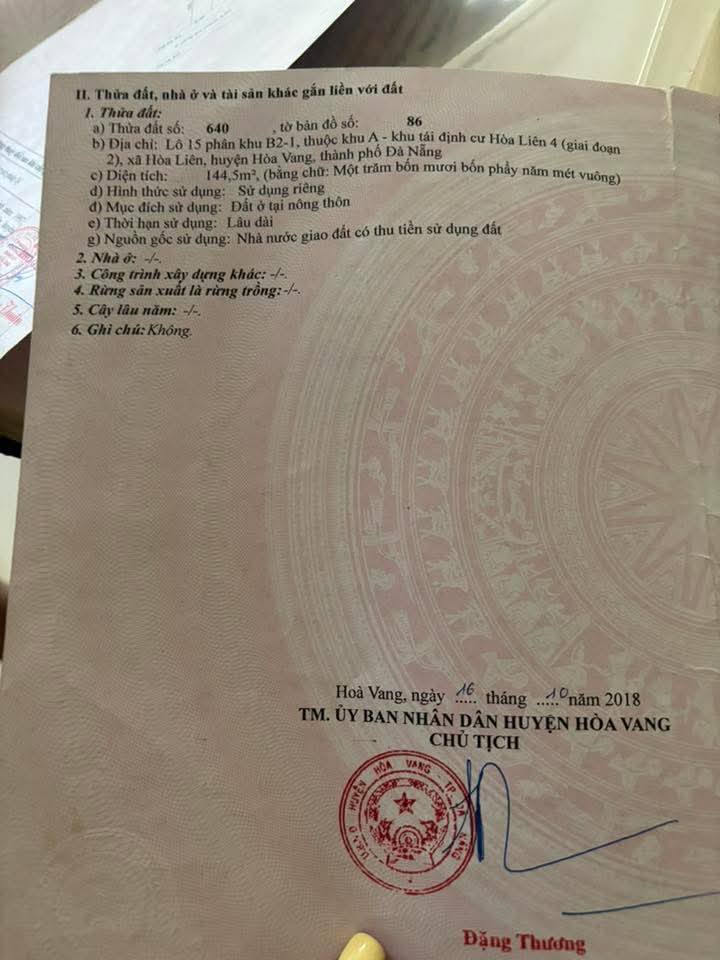 Đất nền Hòa Liên Đà Nẵng 122.25m² giá 2.7 tỷ - Đầu tư sinh lời ngay!