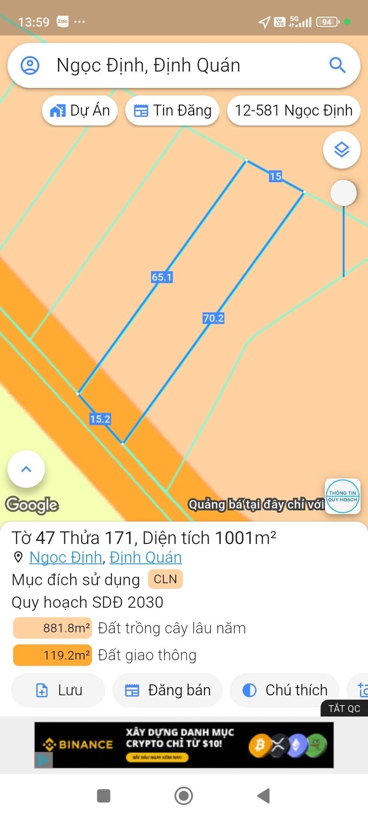 Đất nền 1000m² tại xã Ngọc Định, Định Quán - Giá chỉ 350 triệu, đầu tư sinh lời!