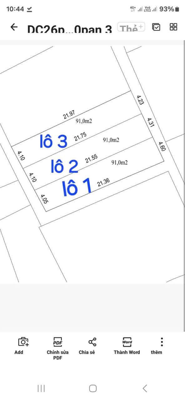 Đất thổ cư 91m² tại thôn Phật Tích, Tiên Du - Sổ hồng chính chủ, chỉ 1 tỷ!