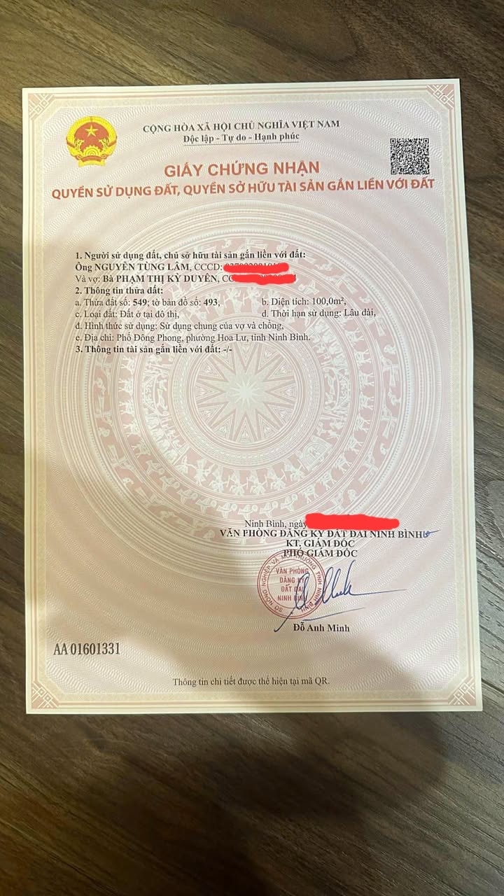 Đất nền Ninh Bình 100m² giá 4 tỷ - Vị trí kinh doanh tiềm năng!