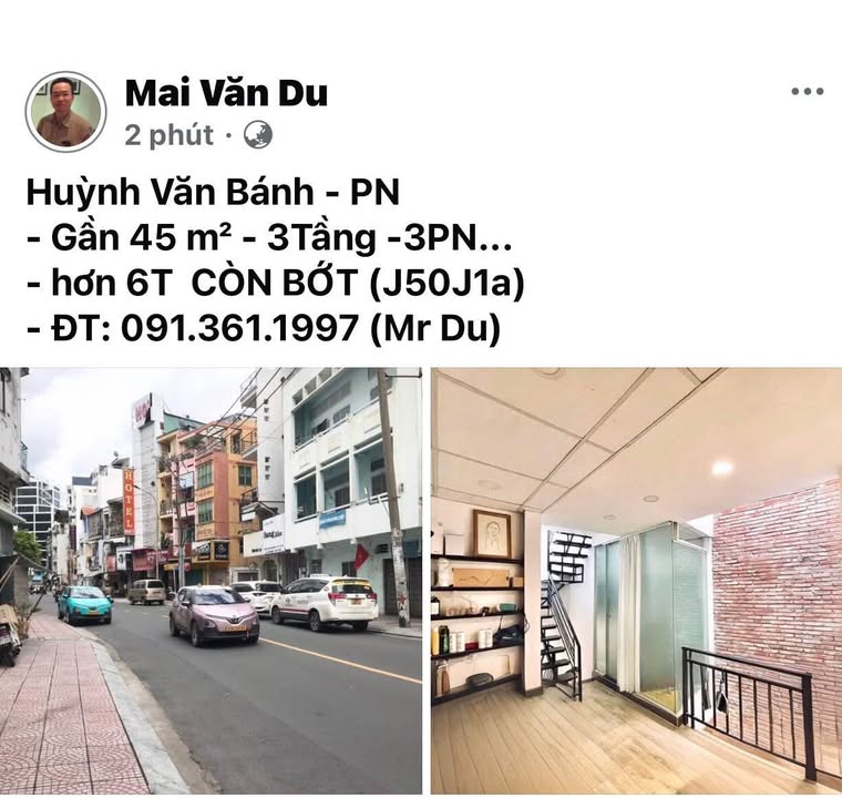 Nhà riêng Phú Nhuận 45m² giá 6 tỷ - Bán gấp, thương lượng tốt!