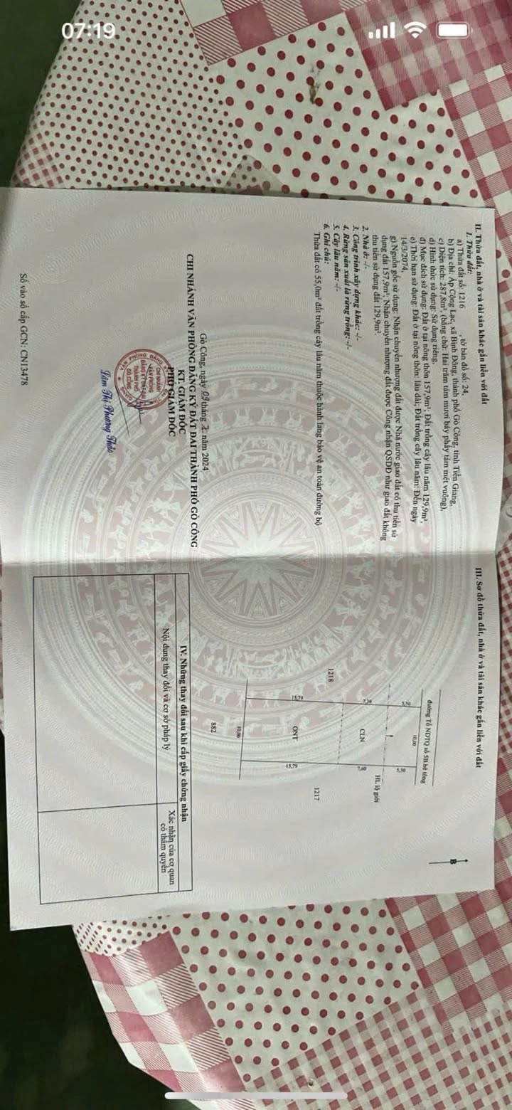 Đất nền Gò Công 158m² - Hẻm xe hơi, gần chợ tiện lợi!