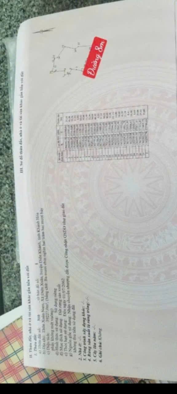 Đất vườn Diên Xuân, Diên Khánh 40,000m² giá 4 tỷ - Cơ hội đầu tư hấp dẫn!