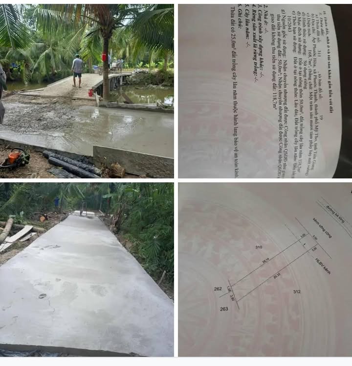 Đất nền 165m² tại Phước Thạnh, Mỹ Tho - Giá chỉ 350 triệu, sổ hồng chính chủ!