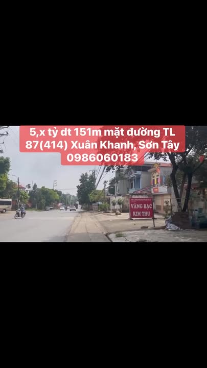 Đất mặt đường Tỉnh Lộ 87, Xuân Khanh, Sơn Tây 151m² - Vị trí kinh doanh lý tưởng!