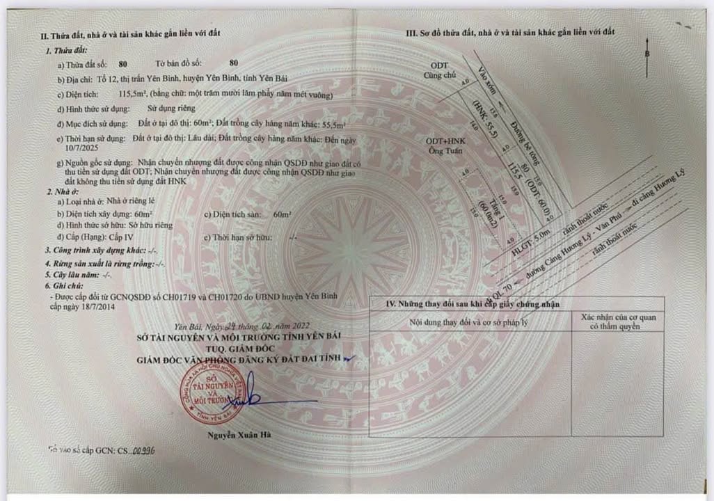 Đất nền Yên Bình, Bảo Thắng, Lào Cai 260m² giá 1.2 tỷ - Cơ hội đầu tư tuyệt vời!