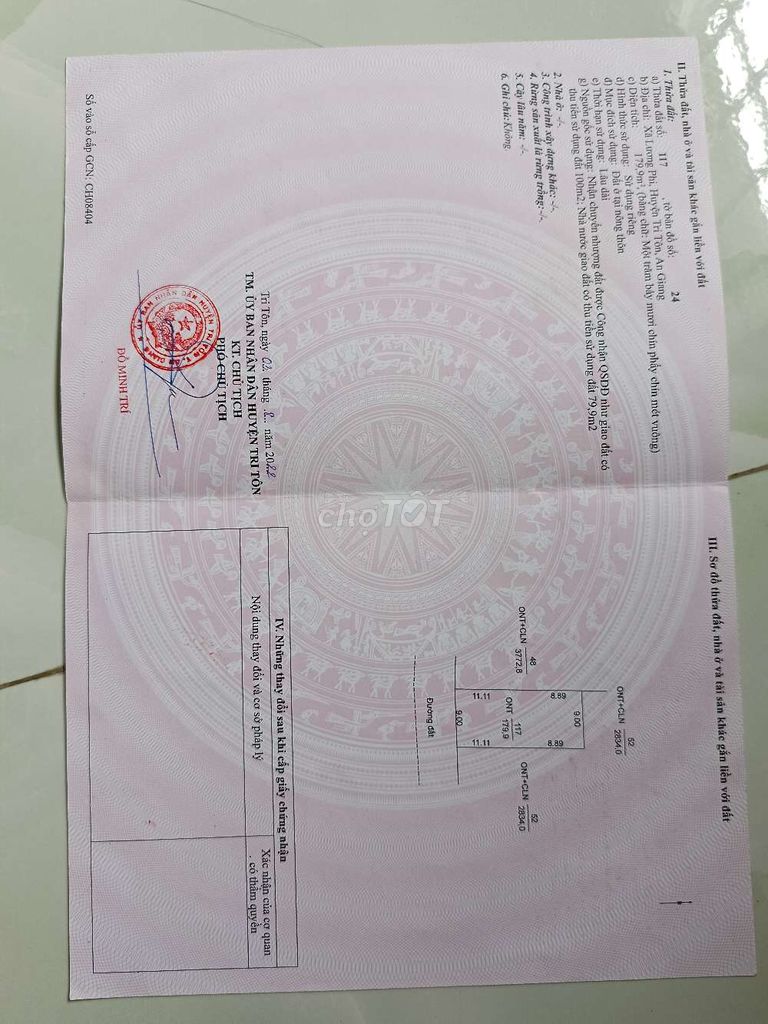 Đất thổ cư Lương Phi 180m² giá 605 triệu - Sổ hồng chính chủ