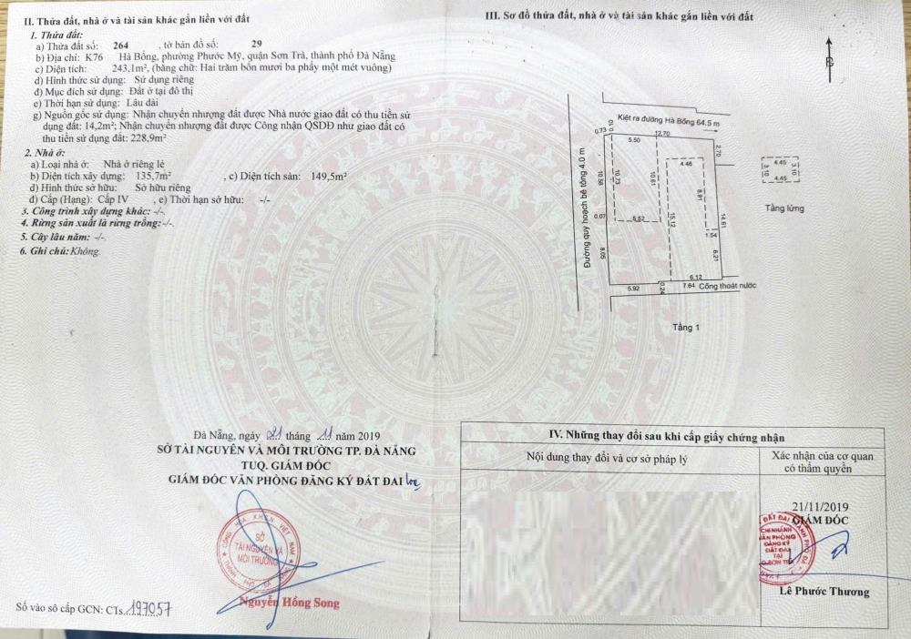Đất đẹp 243m² Phường Phước Mỹ - Vị trí đắc địa gần bãi tắm Mỹ Khê