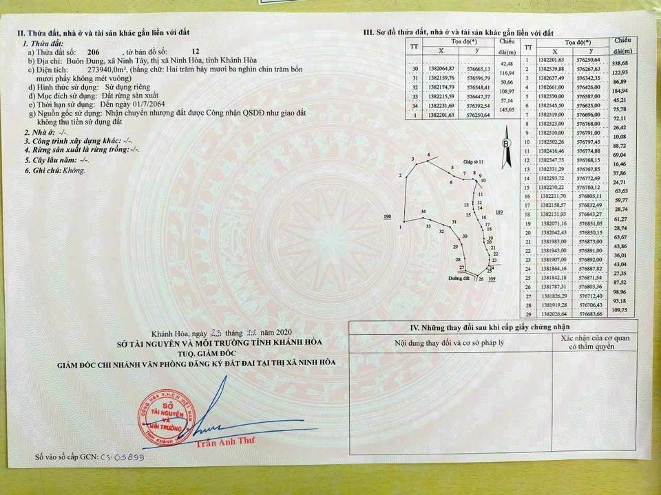 Farm 27ha Ninh Tây, Ninh Hòa giá 8 tỷ - Đầu tư sinh lời tiềm năng!