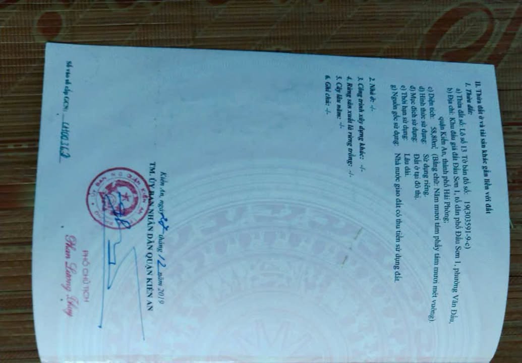 Đất nền 59m² đường Nguyễn Lương Bằng, Kiến An - Giá 1.66 tỷ, sổ đỏ chính chủ!