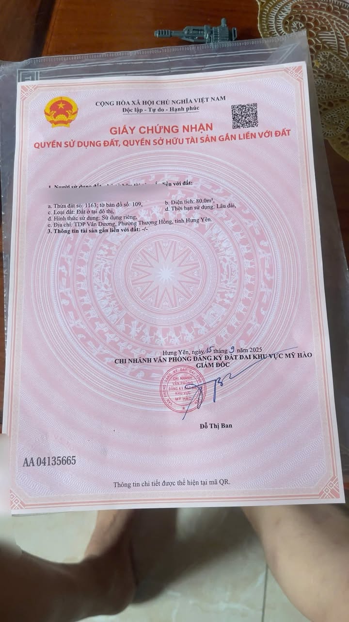 Đất nền Hòa Phong, Mỹ Hào, Hưng Yên 80m² giá 2 tỷ - Vị trí đắc địa gần chợ, trường học!