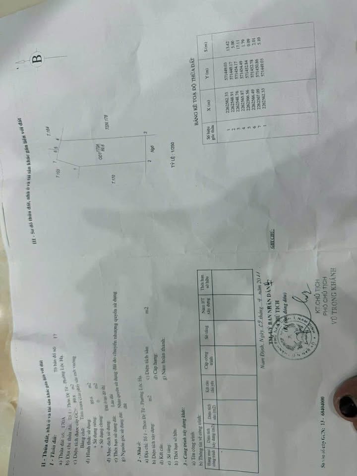 Bán đất ngõ 55 Đệ Tứ, Lộc Hạ, 90m² giá 850 triệu - Sổ hồng chính chủ!