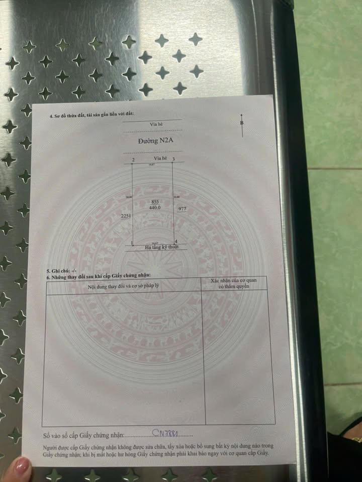 Đất thổ cư Khu A VSIP 2, 440m² giá 5 tỷ - Sổ đỏ chính chủ, đầu tư sinh lời!