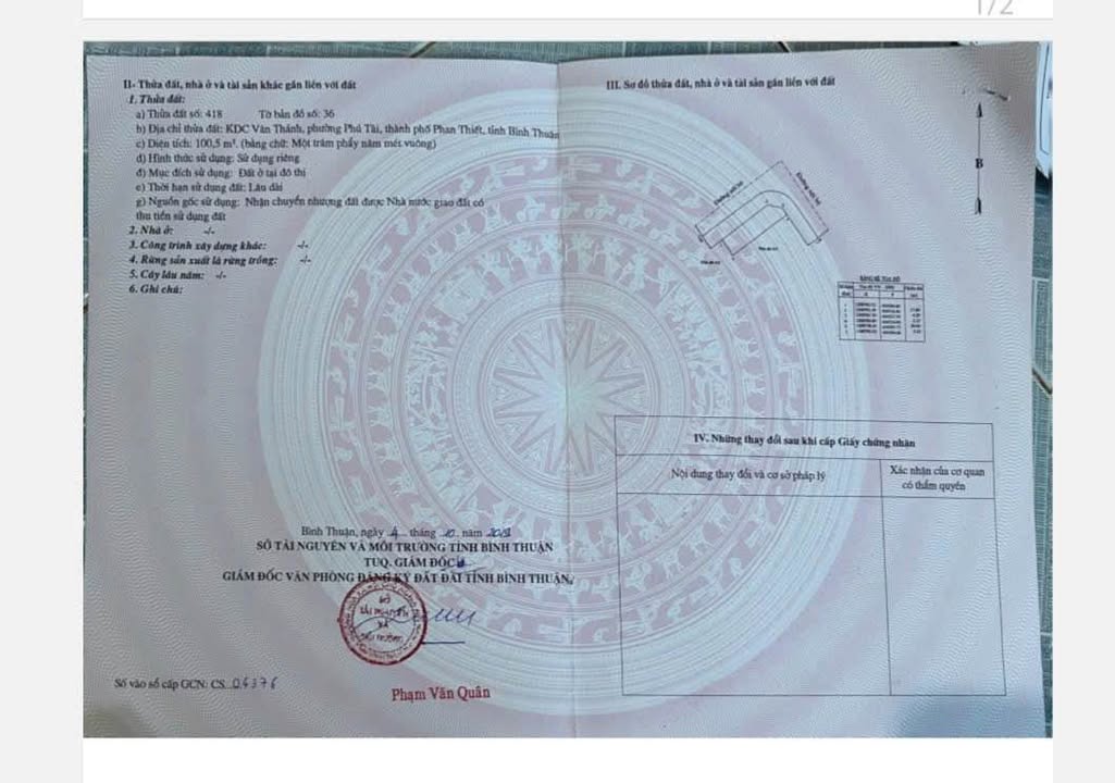 Lô đất góc 2 mặt tiền Đào Cam Mộc, Phan Thiết 100m² - Cơ hội đầu tư lý tưởng!