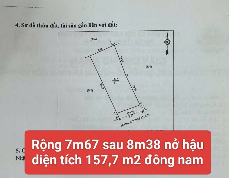 Đất kinh doanh mặt đường Bùi Dương Lịch, Quán Bàu, 157.7m² - Cơ hội đầu tư tuyệt vời!