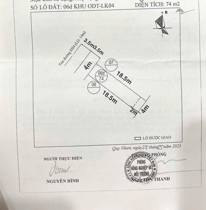 Đất mặt tiền Khu Viện Sốt Rét Quy Nhơn 74m² giá 2.3 tỷ - Vị trí kết nối giao thông thuận tiện!