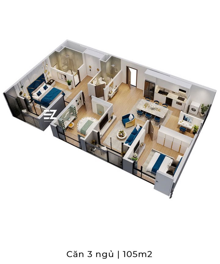 Căn hộ The Zurich ZR1 Gia Lâm 105m² giá 7.99 tỷ - Chuyển nhượng căn góc đẹp