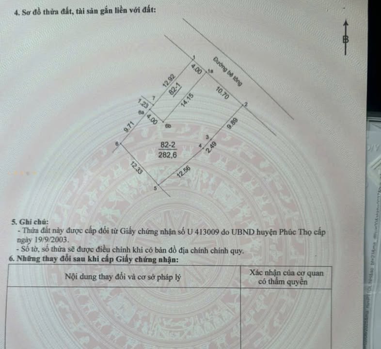 Đất nền 282m² tại thôn 6, xã Liên Hiệp, Phúc Thọ - Giá 21.5 tỷ, chính chủ bán gấp!
