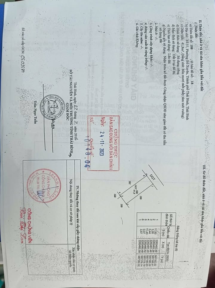 Đất nền chính chủ tại phường Bồ Xuyên, Thái Bình 42m² giá 2 tỷ - Đầu tư sinh lời ngay!