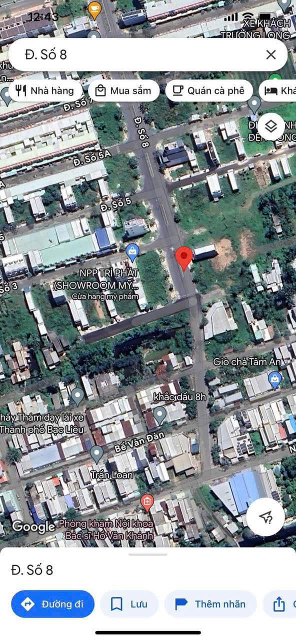 Đất nền đường Số 8, phường 7, Bạc Liêu 100m² giá 1.26 tỷ - Cơ hội đầu tư tuyệt vời!