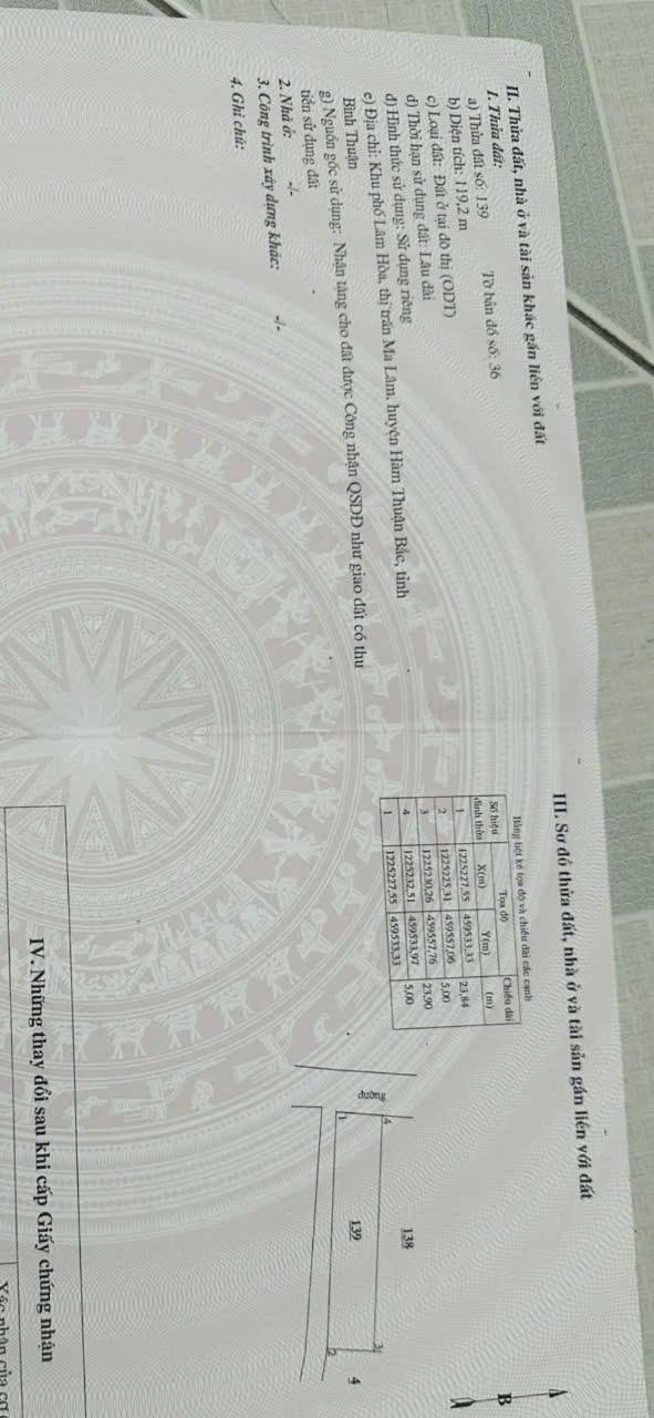 Đất thổ cư 120m² tại Khu phố Lâm Hòa, Ma Lâm - Giá 750 triệu, Thương lượng ngay!