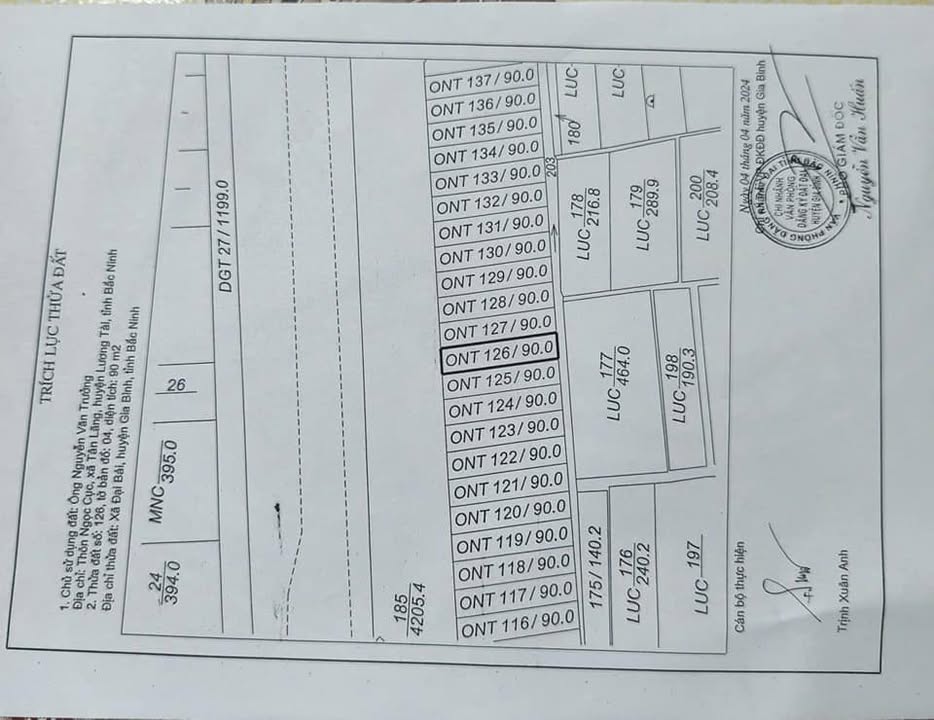 Đất nền kinh doanh Quốc Lộ 17 Gia Bình 90m² - Vị trí đắc địa, tiềm năng sinh lời!