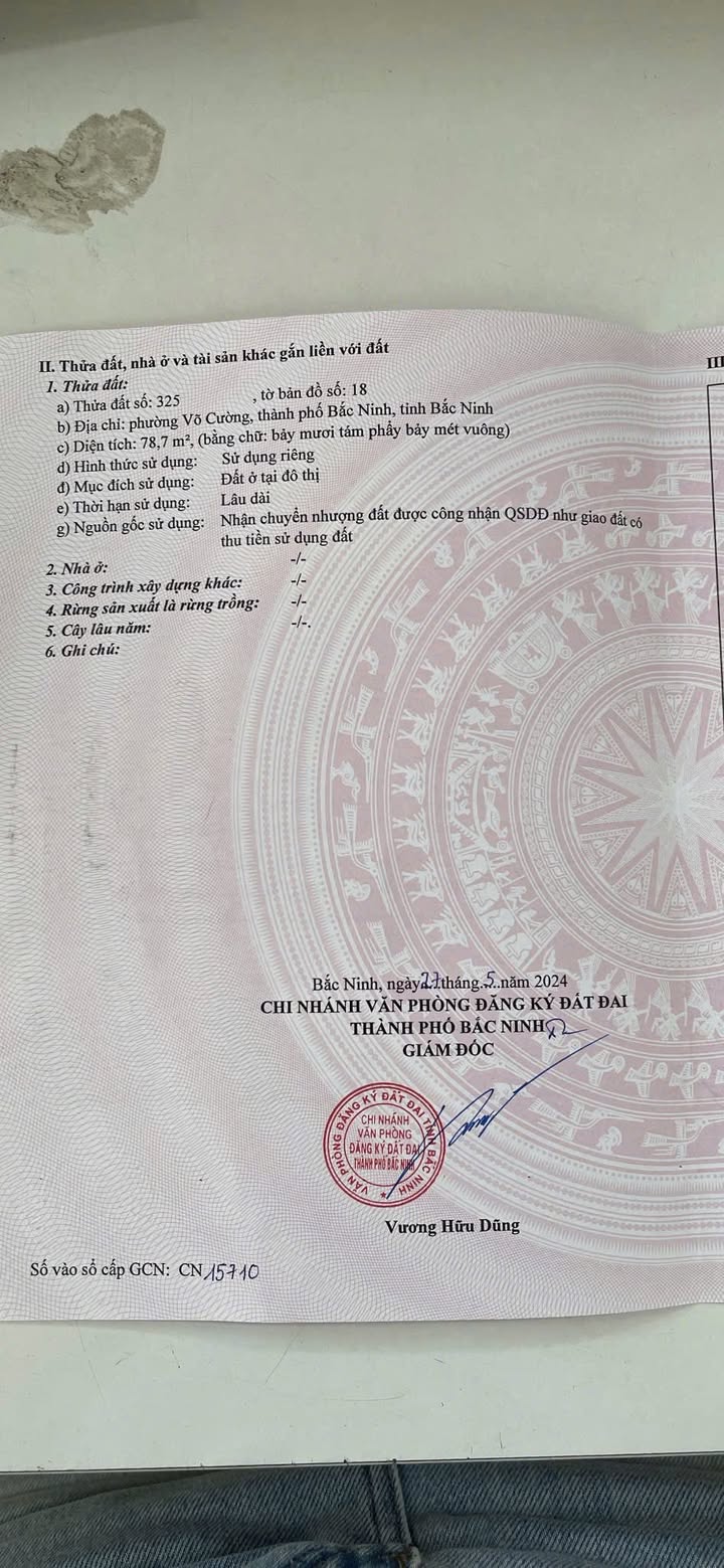 Đất nền thổ cư ngõ 2 Võ Cường 78m² giá chỉ 3x tỷ - Cơ hội đầu tư lý tưởng!