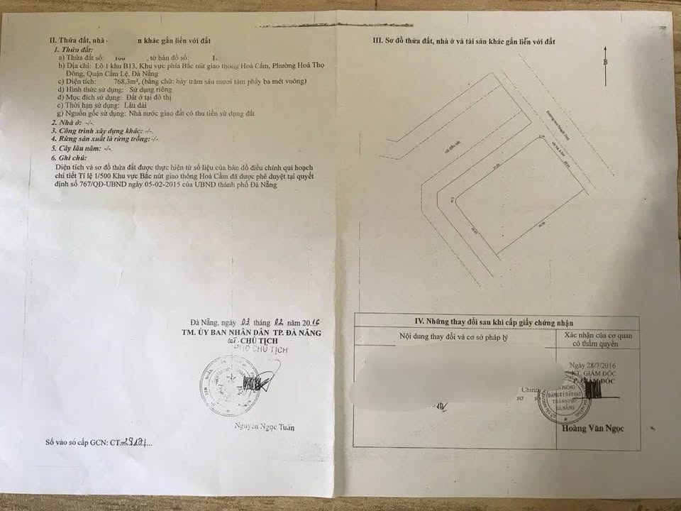 Đất nền 3 mặt tiền đường Bàu Gia Thượng, Cẩm Lệ, Đà Nẵng 800m² - Cơ hội đầu tư hiếm có!