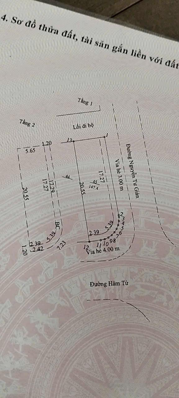 Đất nền 3 mặt tiền Nguyễn Tư Giản, Đà Nẵng 147m² giá 33 tỷ - Đầu tư sinh lời ngay!