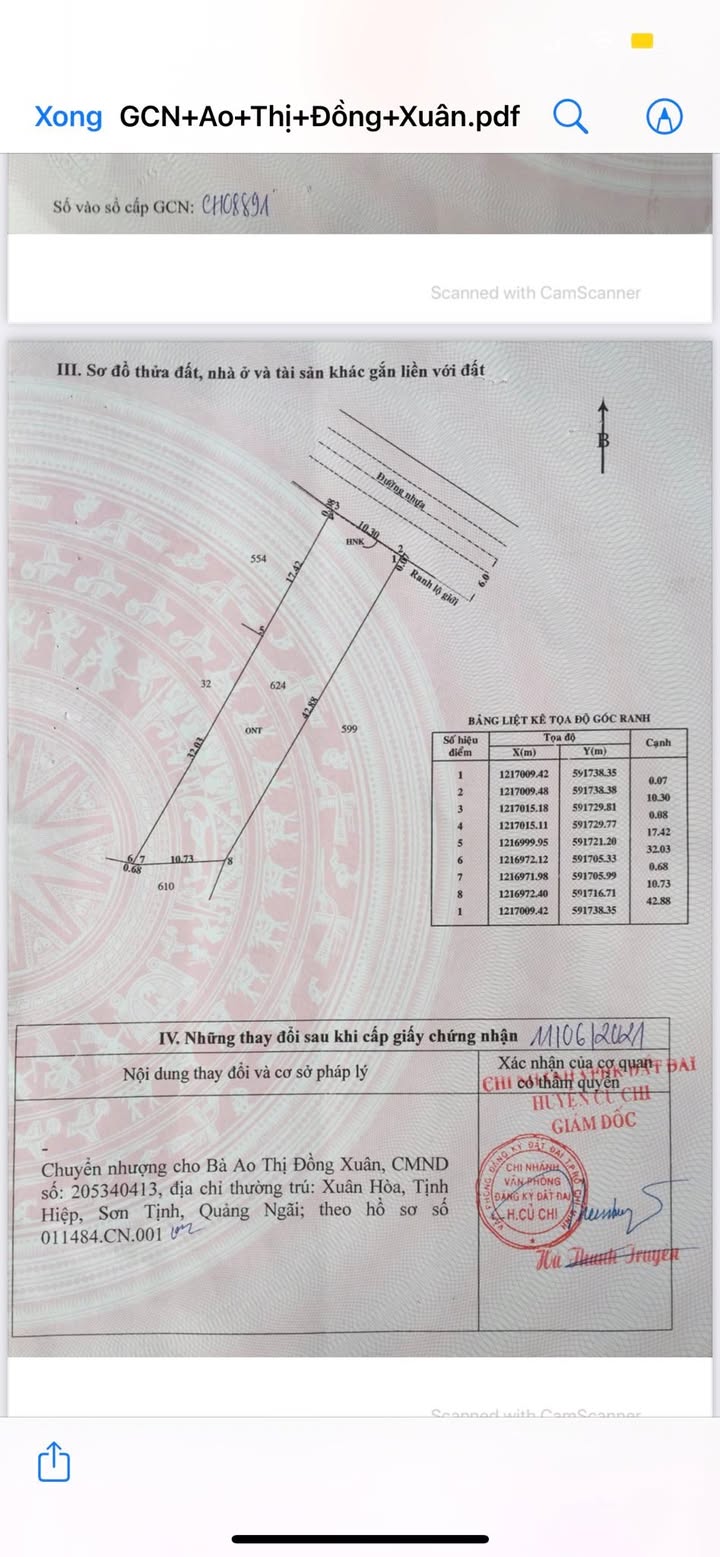 Đất nền mặt tiền Bùi Thị Lành, Củ Chi 560m² giá 5.2 tỷ - Đầu tư sinh lời lý tưởng!