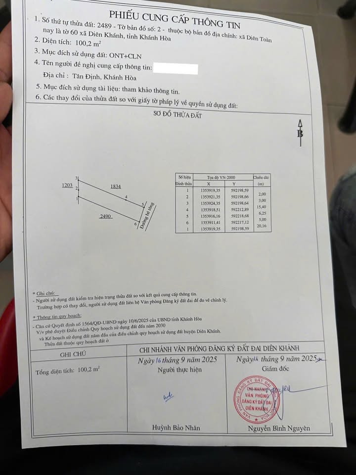 Đất nền Diên Toàn 100m² giá 1.3 tỷ - Đường ô tô bê tông, gần chợ đầu mối!