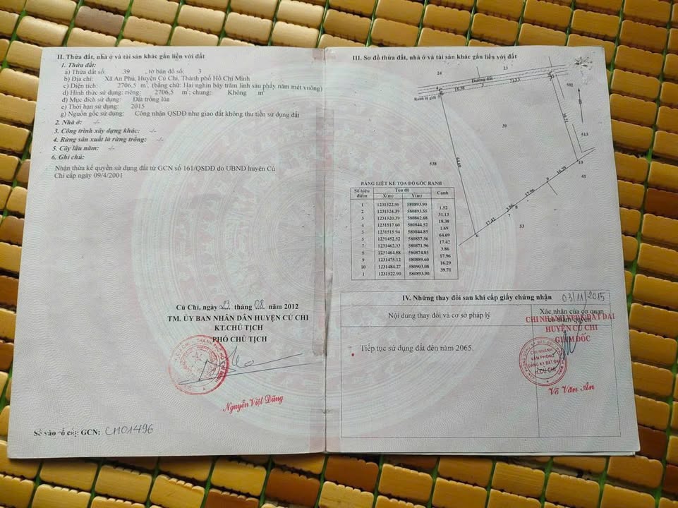 Đất vườn 2.706m² tại Củ Chi - Chính chủ, giá chỉ 6 tỷ!