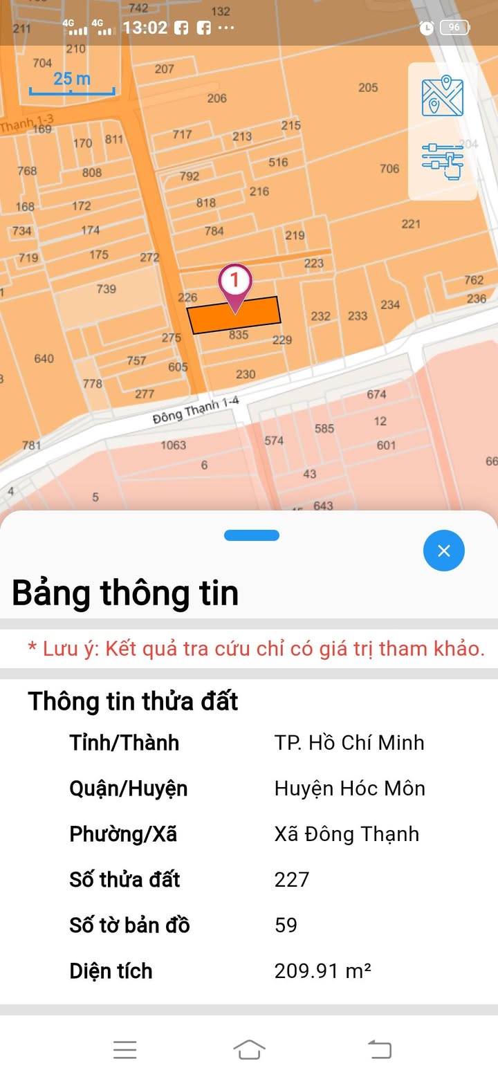 Đất mặt tiền Trịnh Thị Dối, quận 12, TP Hồ Chí Minh 224m² giá 8 tỷ - Đầu tư sinh lời ngay!