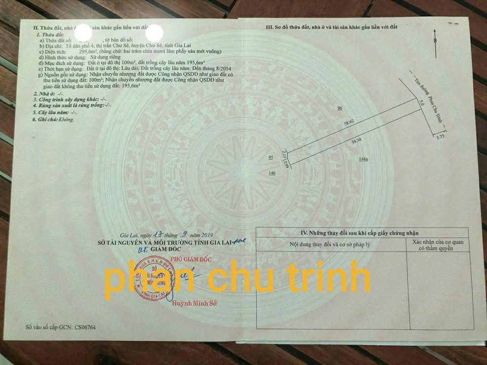 Đất mặt tiền đường Phan Chu Trinh, Chư Sê, Gia Lai 295m² giá 1.3 tỷ - Sổ đỏ chính chủ!