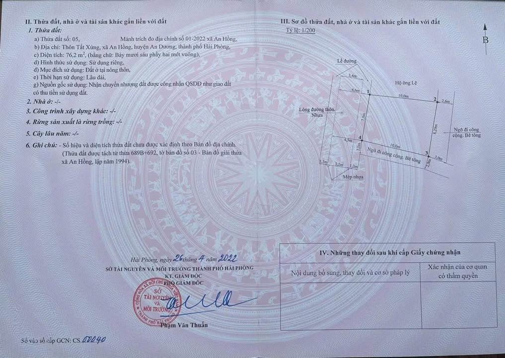 Đất mặt đường Tdp Tất Xứng, An Hồng 76m² chỉ 1.8 tỷ - Đầu tư sinh lời ngay!