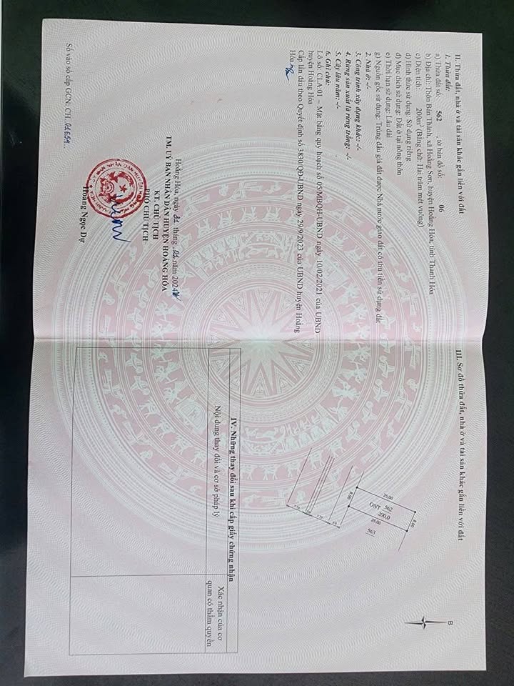 Đất nền Hoằng Sơn 200m² giá 2 tỷ - Đầu tư sinh lời hấp dẫn!