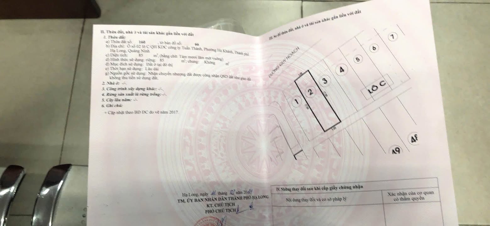 Đất dự án Tuấn Thành Hạ Long 85m² giá 2 tỷ - Hướng biển tuyệt đẹp!