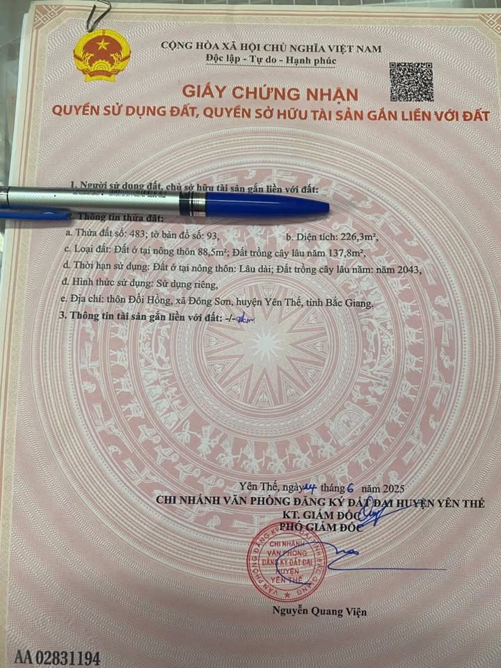 Đất thổ cư Hồng Kỳ, Yên Thế 500m² giá 700 triệu - Sổ đỏ chính chủ ngay trong ngày!