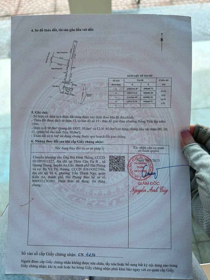 Nhà riêng Đào Yêu An Dương 60m² giá 1 tỷ - Ngõ nông thuận tiện đi lại!