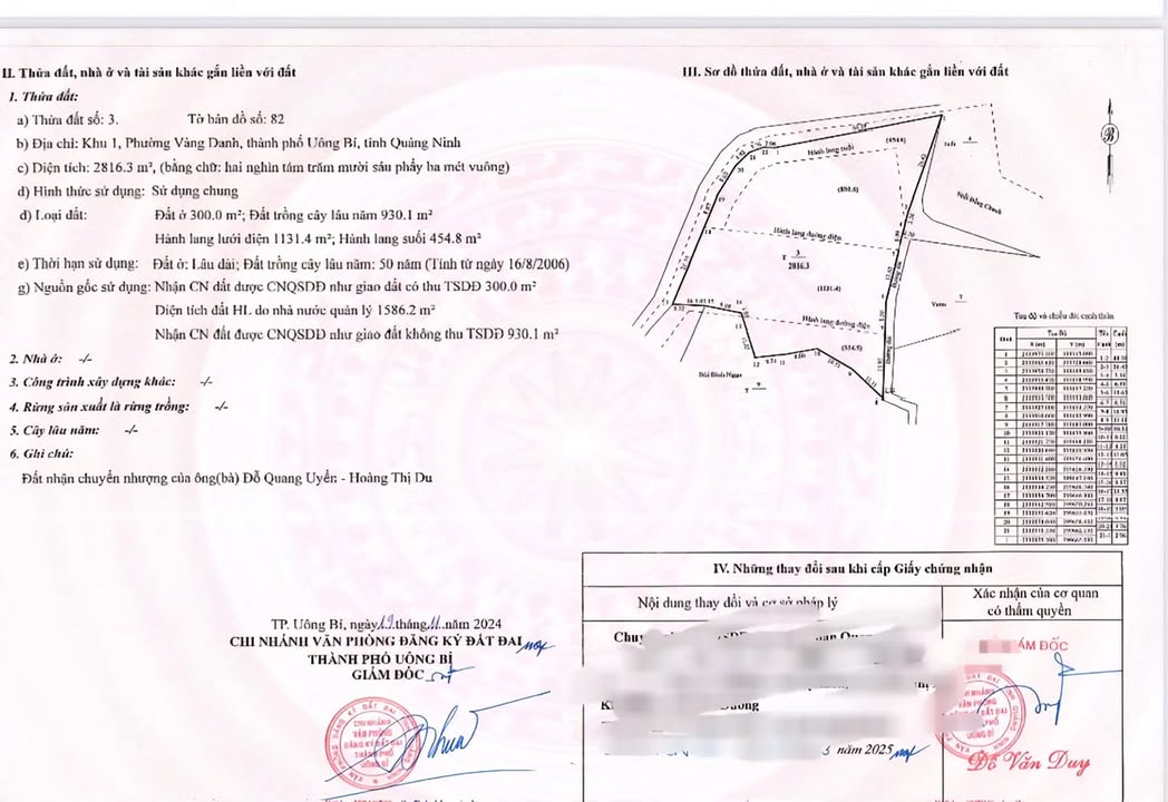 Đất ở Vàng Danh, Uông Bí 2816m² giá 1.2 tỷ - Cơ hội đầu tư tuyệt vời!