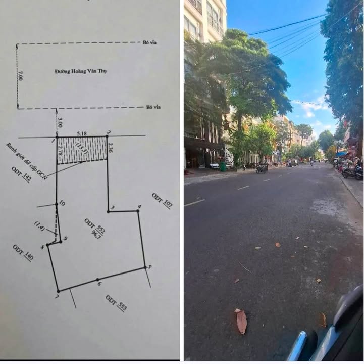 Đất mặt tiền đường Hoàng Văn Thụ Quy Nhơn 96m² giá 6 tỷ - Cơ hội đầu tư tuyệt vời!