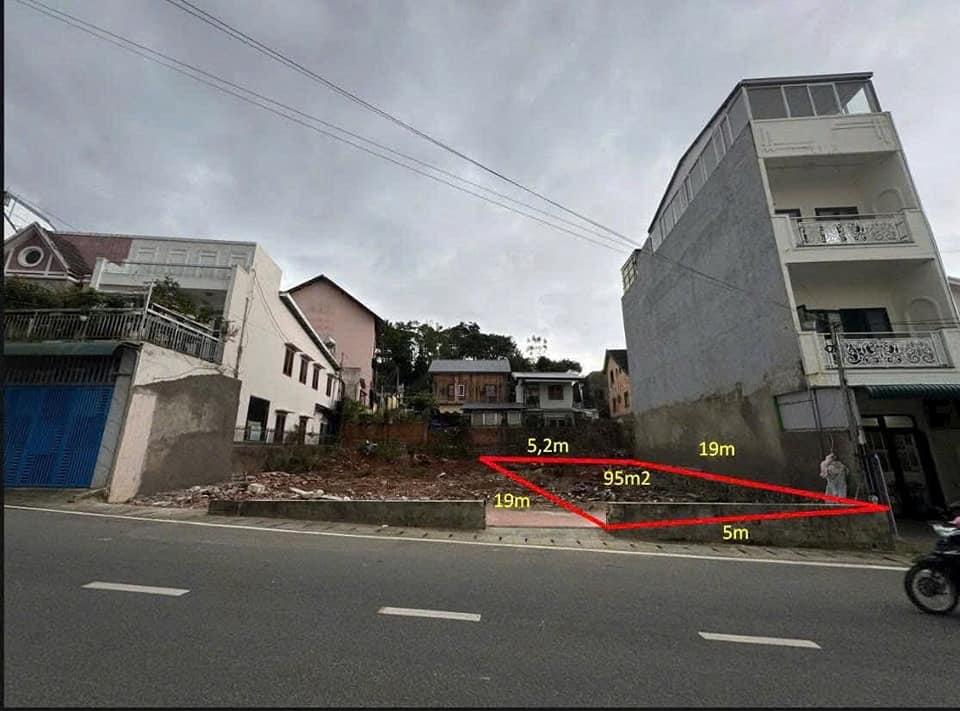 Đất mặt tiền đường Trần Nhật Duật, Đà Lạt 95m² giá 10 tỷ - Cơ hội đầu tư hấp dẫn!