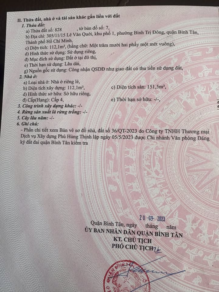Nhà cấp 4 hẻm 305 Lê Văn Quế 91m² giá 5.9 tỷ - Tiện xây nhà trọ hoặc kho xưởng!