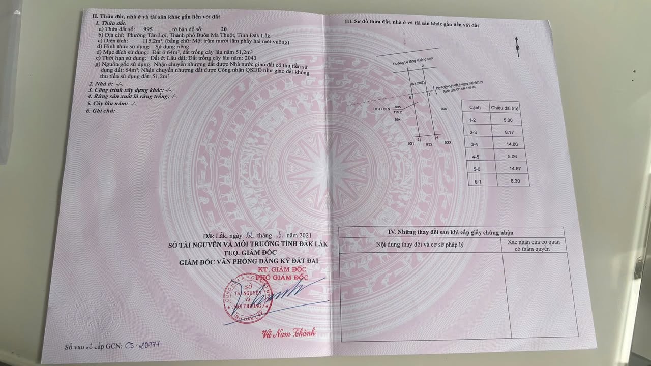 Đất nền hẻm 246 Y Moan, phường Tân Lợi, 115m² giá 2.84 tỷ - Cơ hội đầu tư hấp dẫn!