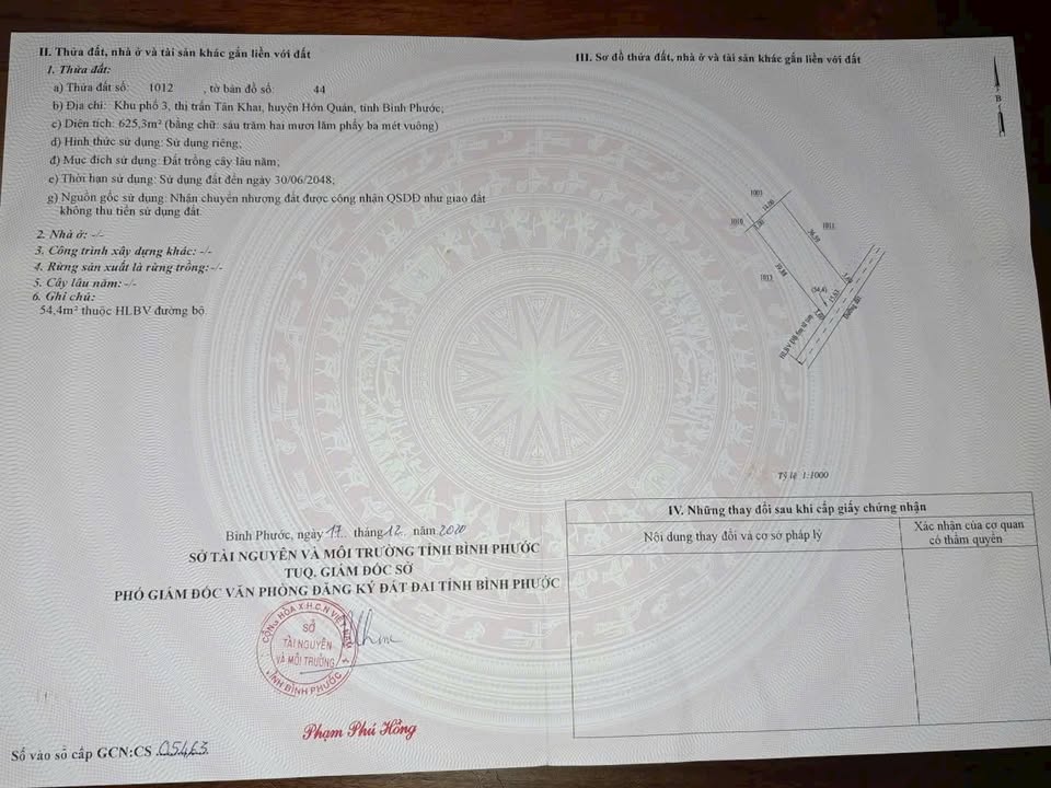 Đất nền 15m² xã Tân Khai - Đường thông, giá chỉ 400 triệu!