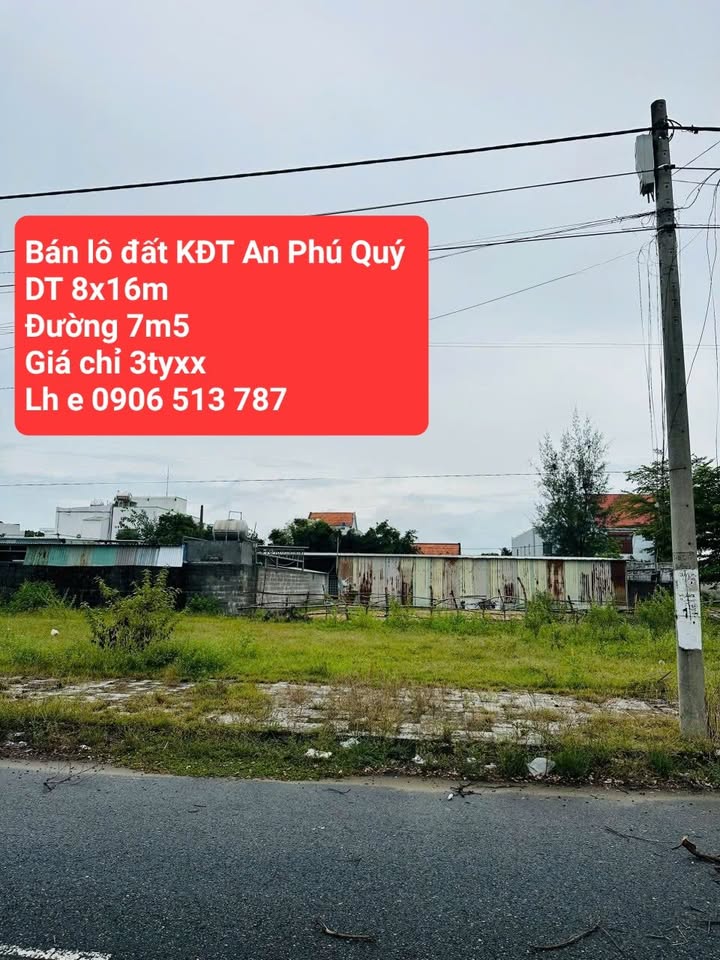 Đất nền KĐT An Phú Quý 128m² giá chỉ 3 tỷ - Cơ hội đầu tư tuyệt vời!