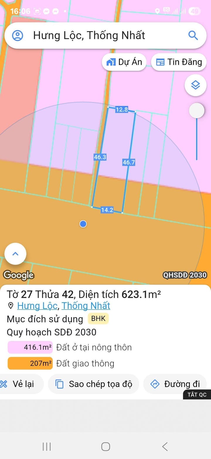FrontHouse mặt tiền QL1A, xã Hưng Lộc, huyện Thống Nhất, 644m² giá 7 tỷ - Kinh doanh thuận lợi!