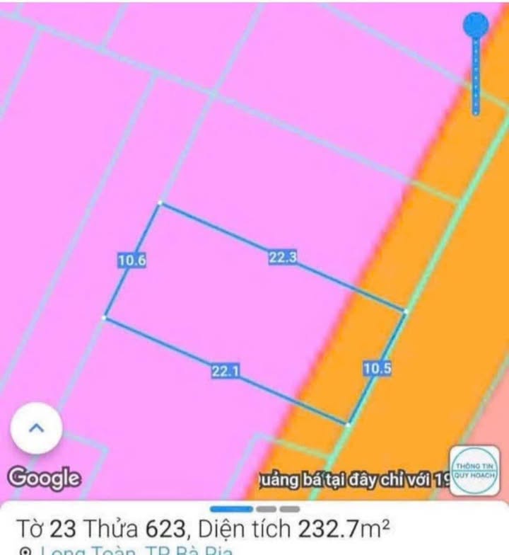 Đất Long Toàn - Bà Rịa 231.5m² giá 3.9 tỷ - Bán nhanh, vị trí đắc địa!