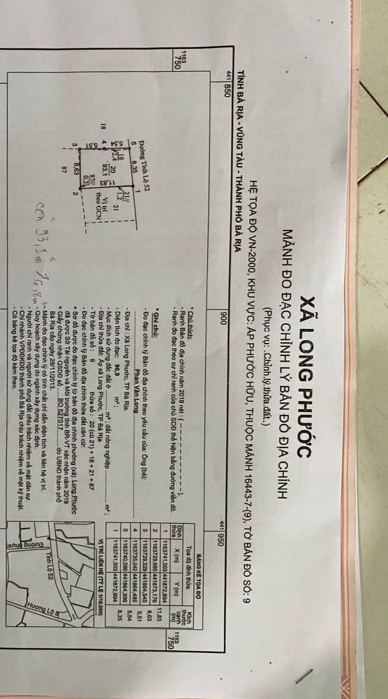 Biệt thự mặt tiền Tỉnh lộ 52, phường Tam Long, 96m² - Cơ hội kinh doanh tuyệt vời!